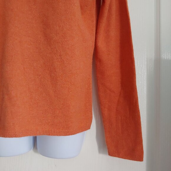 Fiona Womens Burnt Orange 2 Ply Cashmere Long Sleeve Sweater Soft L - Picture 4 of 11